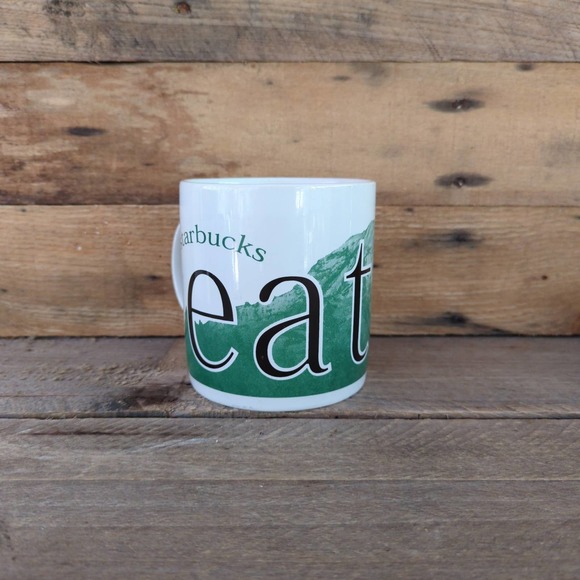 Vintage 1994 Starbucks Seattle City Mug Collector Series Mount Rainier 20 oz - Picture 3 of 9